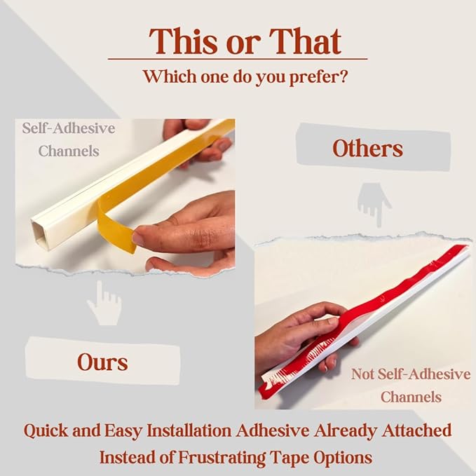 Grey Cable Concealer Wall Kit - 315in Cable Raceway for Extension Cord, Cord Cover Kit for Wall Mounted TV, Gray Wire Management, Decorative Electrical Cable Concealer, Cable Channel, Wire Molding