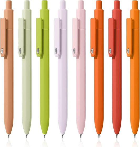 Vitoler Pens,0.5 mm Black Gel Pens,8pcs Quick Dry Smooth Writing Pen,Fine Point Pen for Journaling Bible School Office Supplies