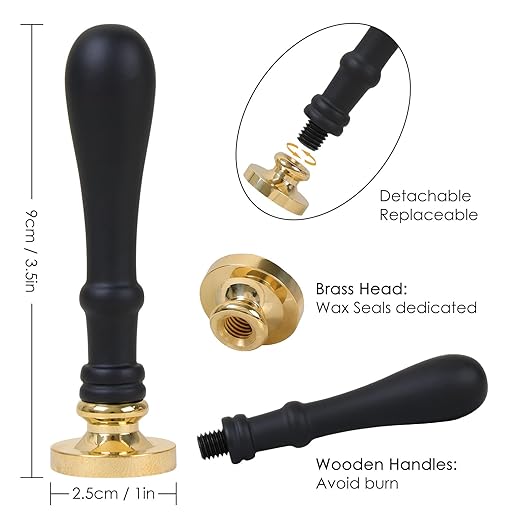 UNIQOOO Begonia Flowers Wax Seal Stamp - Floral Wax Seal Stamp Botanical Theme Vintage Brass Stamp Head with Wood Handle for Wedding Invitation Gift Wrap Envelopes Christmas Card