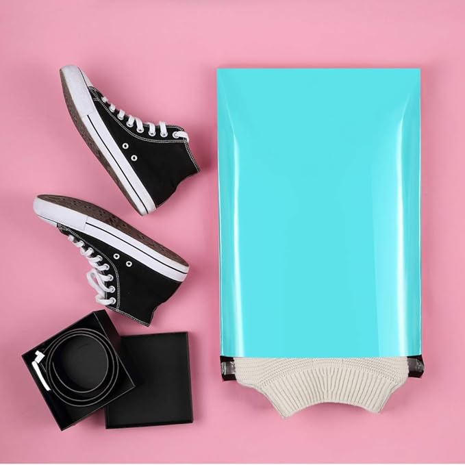 UCGOU Poly Mailers 14.5x19 Inch Teal 100 Pack Large Shipping Bags #7 Strong Thick Mailing Envelopes Self Sealing Adhesive Waterproof and Tear Proof Mailing Bags for Shipping Clothes