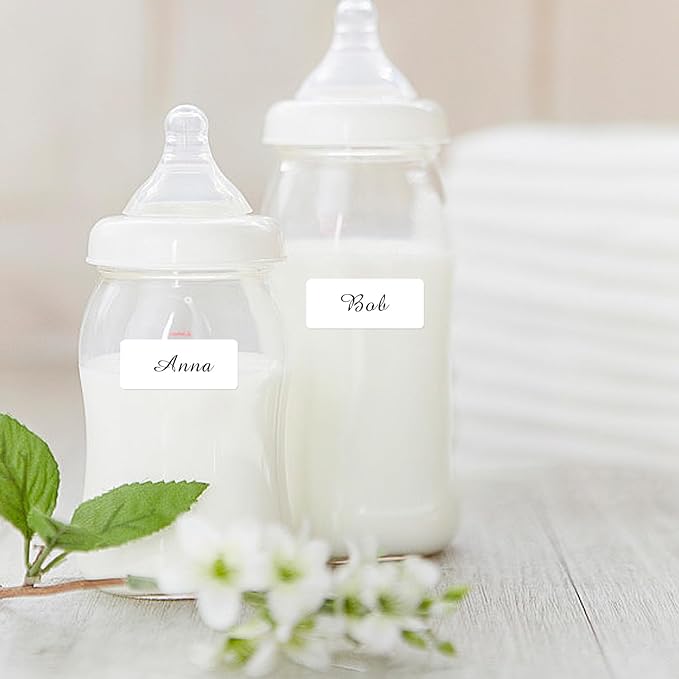 Multi-Use Removable Labels, 1/2" x 3/4",1000 PCS Blank Labels Total,Water/Oil/Tear Resistant/Ink Won't Smudge No Residue