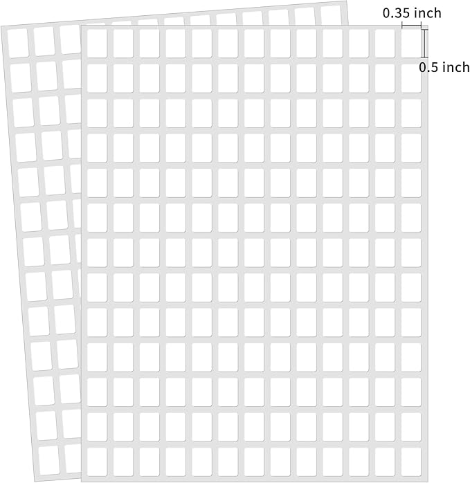3040 Pcs Matte Small White Labels Stickers Blank Labels Removable Price Tags Labels Stickers for Jars Boxes File Folders Envelopes School Office Kitchen (13 X 9 mm)