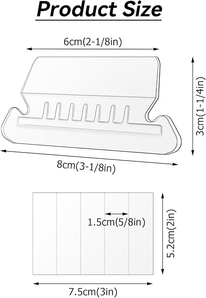 Hanging File Folder Tabs, 100 Sets File Folder Labels 2" Plastic Tabs and Inserts for Hanging File Folders