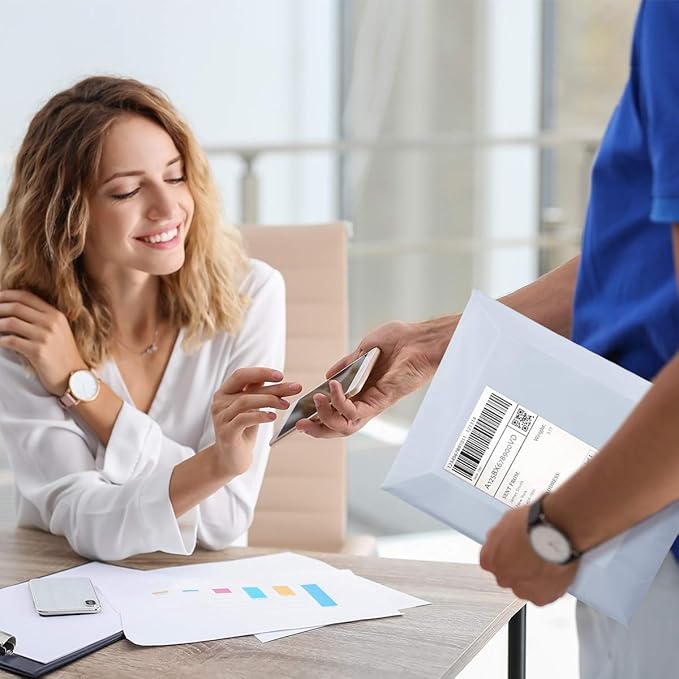 UCGOU Poly Mailers 7.5x10.5 Inch White 100 Pack Shipping Bags Strong Thick Mailing Envelopes Self Sealing Adhesive Waterproof and Tear Proof Boutique Packaging Postal for Clothing