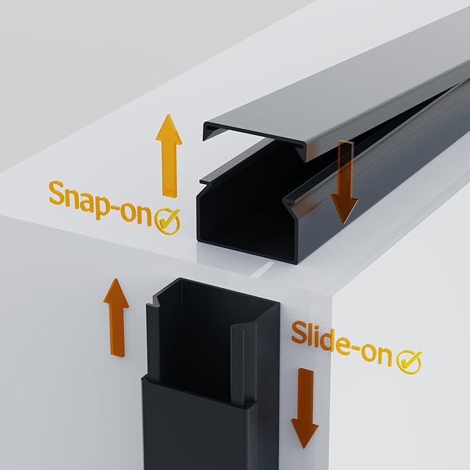 Black Cord Hider Cable Raceway - 315in Wire Cover for Cords, Hide Wires, Cord Covers for Wall Mounted TV, Cable Hider Wall Kit, Large Conduit Channel