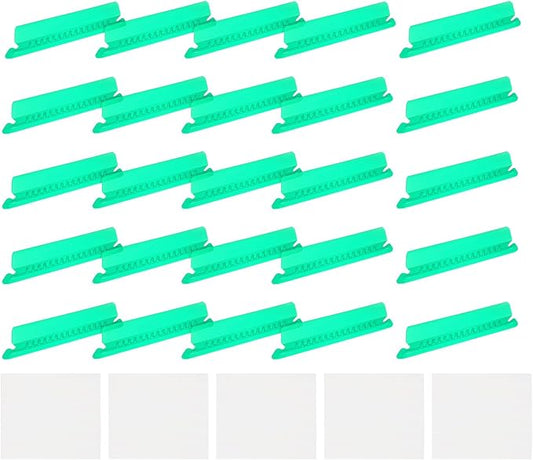 uxcell Hanging File Folder Tabs, 4 Inch Insertable Tabs and Inserts Plastic Clear File Organizer Labels Filing for Folder Quick Identification, Green, 50 Pcs