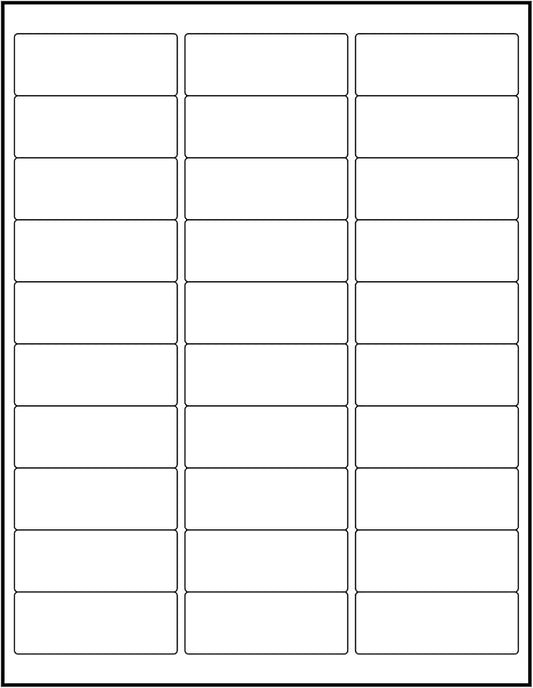 Premium Label Supply White Address Sticker Labels – 2.625" x 1" – Laser/Inkjet Compatible – (30 per Sheet), 25 Sheets - 750 Total Adhesive FBA Labels