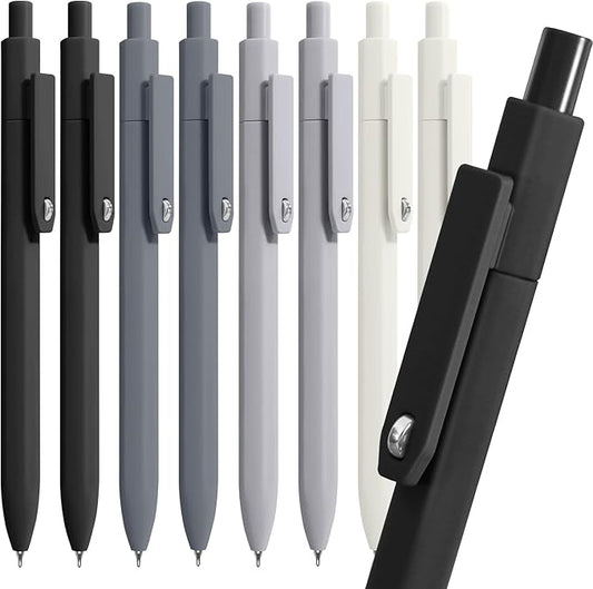 Vitoler Pens,0.5 mm Fine Point Pen Smooth Writing,8pcs Black Gel Pens for Office School Teacher Supplies,Quick Dry Pen for Nurse Aesthetic