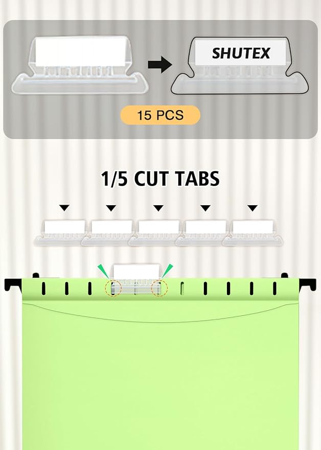 Extra Capacity Plastic Hanging File Folders,12 Pack Reinforced Hang Folder,Heavy Duty 2'' Expansion,Filing Cabinet Folders Letter Size with tabs for Bulk Files/Medical Charts(Mustard Green)