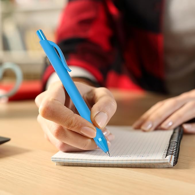 208 Pack Blue Pens - Bulk Pens, Medium Point Ballpoint Pens, Smooth Ink, 1.0MM Retractable Click Pen for Waitress, Server, Office Blue Ink