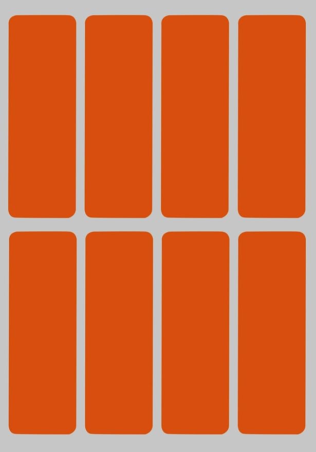 Orange Sticker 3x1 inch Color-Coding Labels for Organizing, Paper Sticker Sheet Tags for Home, Office, and School Projects, 200-Pack by Royal Green