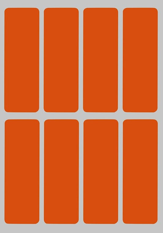 Orange Sticker 3x1 inch Color-Coding Labels for Organizing, Paper Sticker Sheet Tags for Home, Office, and School Projects, 200-Pack by Royal Green