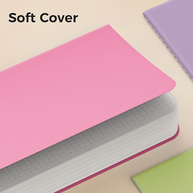 12 Pack Colorful Dot Grid Notebook Journals Bulk with Thick Paper, 60 Pages, 8.3x5.5 inch, A5 Size, Writing Subject Notebooks Planner for Student Travelers Office, Travel Journal Set