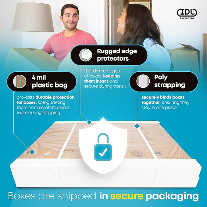 Large Shipping & Moving Boxes 24"L x 14"W x 8"H (20-Pack) - Extra Strength 200 lb vs Regular - Corrugated Packing Boxes for Moving Large - Moving Cardboard Box by IDL Packaging