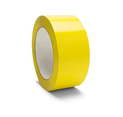 ABC Carton Sealing Tape 1.89 Inches Wide x 54.68 yd Length. 36 Rolls of Yellow Moving Tape for Boxes. Box Tape for Moving, Packing, Shipping, and Mailing. 2 mil Thick Acrylic Shipping Tape Rolls