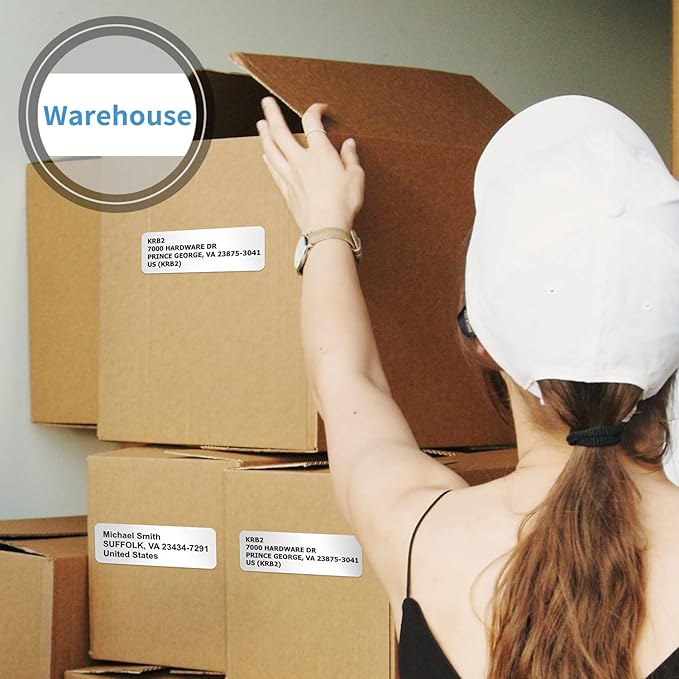 30336 Labels Compatible with Dymo LW 1" x 2-1/8" Multi-Purpose Address & Barcode for Label Writer 450 Turbo, 450, 4XL Desktop Printers, 25mm x 54mm, 4 Rolls - 500 Labels/Roll