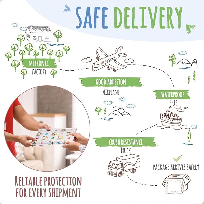 Metronic Bubble Mailers 6x10" 600 Pack Usable Size 6x9,Waterproof Mailing Padded Envelopes for Small Business,Cushioning Bubble Wrap Mailer Bags,Shipping Envelopes for Gift,Small Items Rainbow