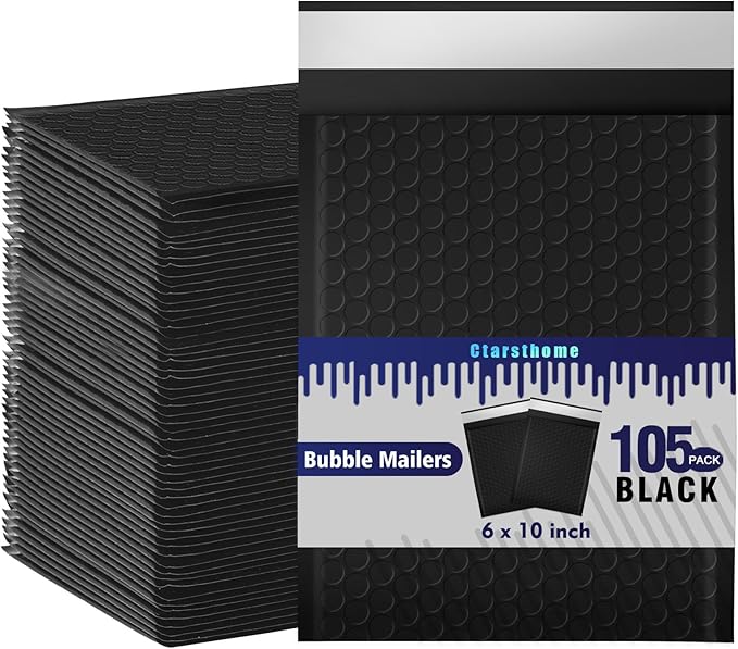 105 Pack Bubble Mailers 6x10inch Padded Envelopes Thin Mailing Envelopes Waterproof Bubble Opaque Padded Mailers Self Seal Adhesive Shipping Bags for Mailing Jewelry Makeup Small Business