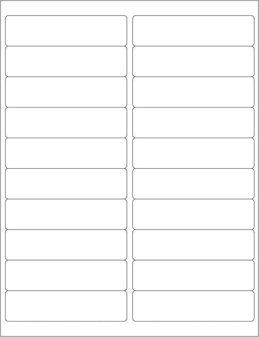 HouseLabels 200 Sheets; 4,000 Labels, 20-UP, Shipping/Mailing Labels (4.0" x 1.0") - BPA Free!