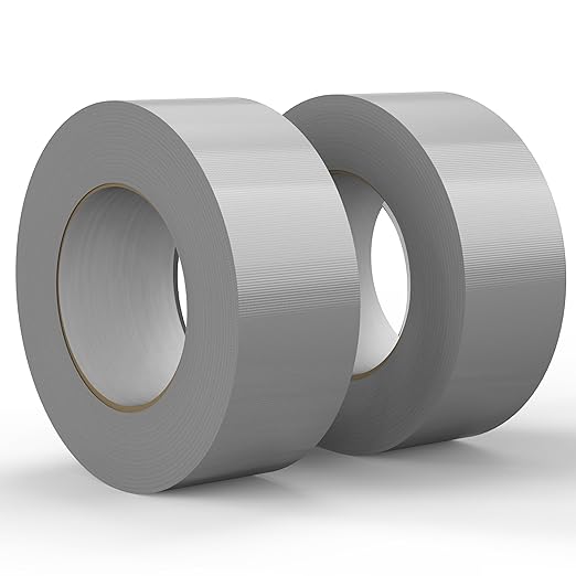SWRT 9 Mil 2-Pack Silver Heavy Duty Duct Tape Strong Adhesive, 2 in x 30 YD (Total 60YD) Duct Heavy Duty Waterproof All Weather Gray Duct Tape No Residue Sealing & Patching for Indoor&Outdoor Repair