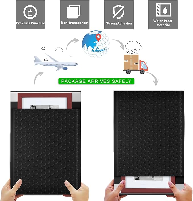 105 Pack Bubble Mailers 6x10inch Padded Envelopes Thin Mailing Envelopes Waterproof Bubble Opaque Padded Mailers Self Seal Adhesive Shipping Bags for Mailing Jewelry Makeup Small Business