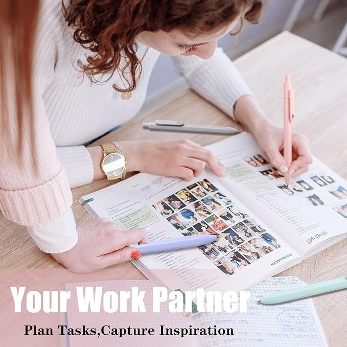 Vitoler Gel Pens, 8Pack Cute Morandi Color Pens Fidget Pens 0.5mm Smooth Writing Pens for Women/Nurse Office School Teacher Supplies