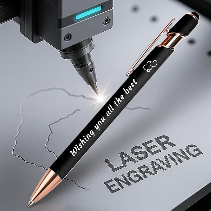 Custom Pens Personalized Bulk with Multiple Colors,Double-Sided Customized Pens with Text,Logo & Stylus,Fine Point Smooth Writing Engraved Mental,Ideal for Business Promotions,Students,Christian