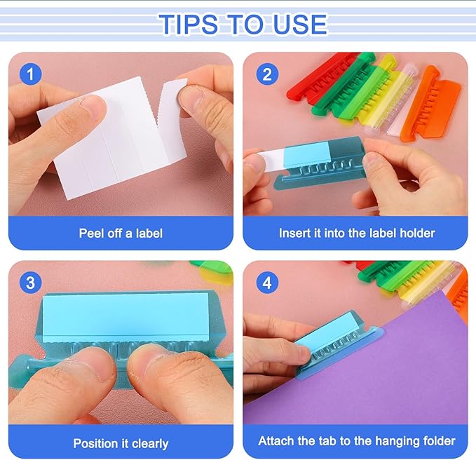 uxcell Hanging File Folder Tabs, 2 Inch Insertable Tabs and Inserts Plastic Clear File Organizer Labels Filing for Folder Quick Identification, Green, 150 Pcs