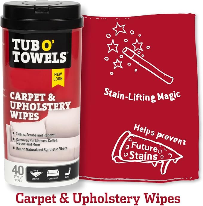 Tub O' Towels Household Cleaning Wipes Variety Pack, 7" x 8", 4-Pack