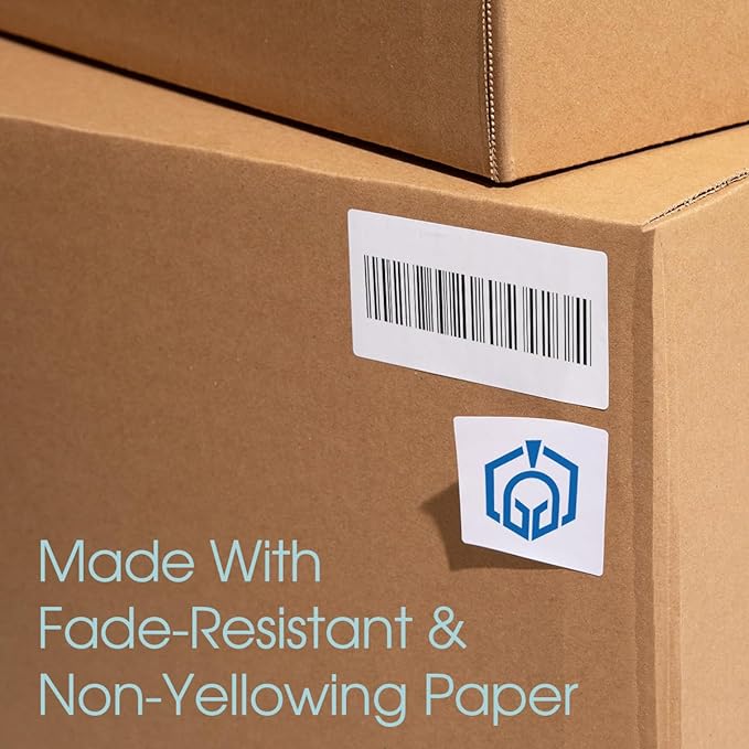 8.5" X 11" Full-Sheet Printable Labels for Inkjet and Laser Printers - 30 Sheets, 30 Custom Stickers for Shipping Labels, Mailing, Personalized Stickers for Crafts - Spartan Industrial Template R026