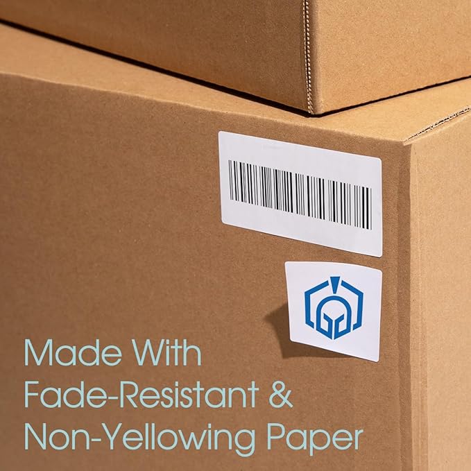 4" X 2" Printable Shipping Address Labels Compatible with Inkjet and Laser Printers - 30 Sheets, 300 Total Matte White Paper Stickers for Mailing - Spartan Industrial Template R019