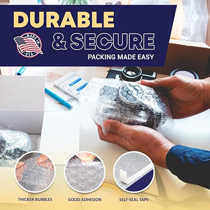 Clear bubble out Bags 6x8.5 Inch Bubble pouches 325/Qty, Self-Sealing clear bubble mailer Bubble bags for Shipping, Packing, Storage, Moving, Bubble Cushioning Wrap Bags for all Fragile China