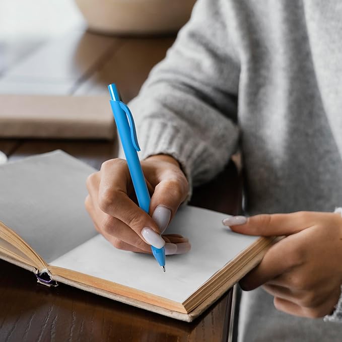 208 Pack Black Pens - Bulk Pens, Medium Point Ballpoint Pens, Smooth Ink, 1.0MM Retractable Click Pen for Waitress, Server, Office Black Ink