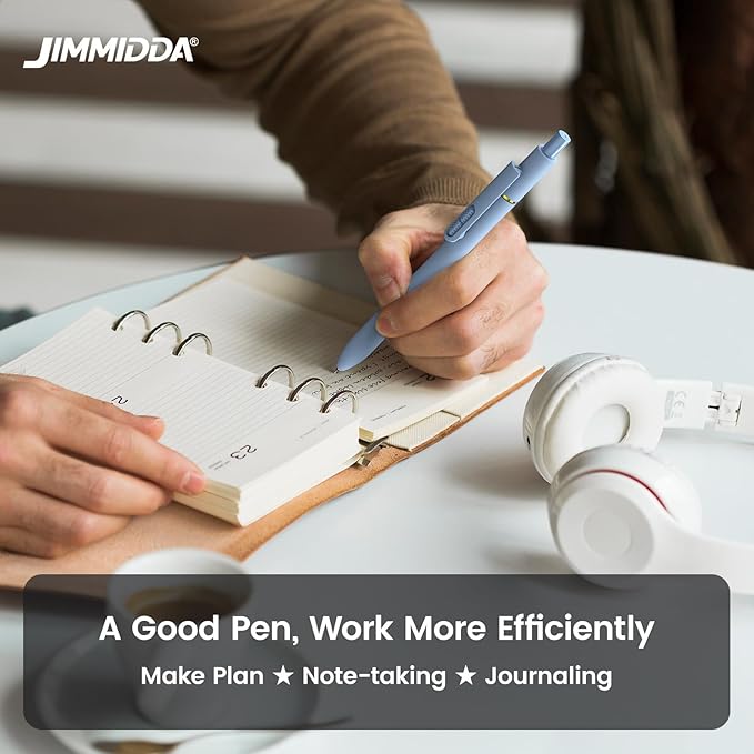 8Pcs Black Gel Pens - 0.7mm Medium Point Black Ink Pens | Smooth Writing - Quick Drying Retractable Pen for Men Women (Morandi - 8Pcs)