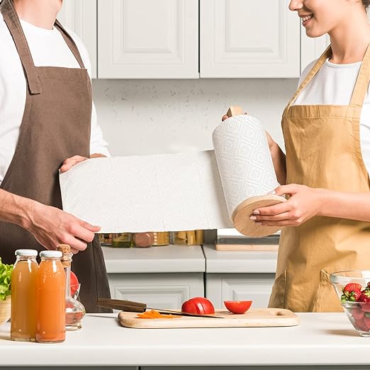 Nicky Elite Adapt-A-Size Paper Towels 24 Large Rolls= 40 Regular Rolls Plastic Free Packaging Paper Wrap Ultra Strong and Absorbent