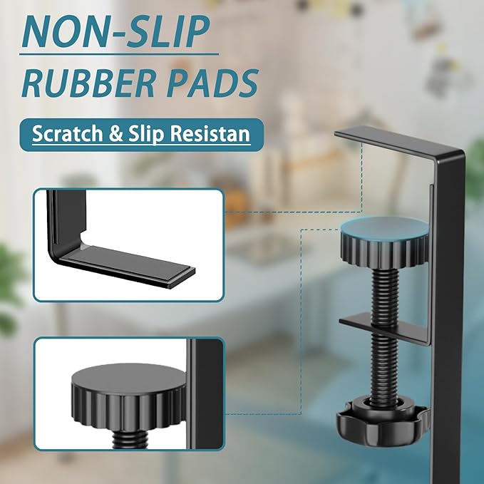 2Pack Under Desk Cable Management Tray, No Drill Mesh Desk Cable Tray, Wire Management Tray Cable Management Rack, Wire Organizer and Cable Management Box (Black)