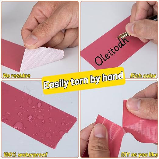 6 Pack Rainbow Colored Duct Tape Bulk, 2 Inch x 180 Yards Heavy Duty Color Duct Tape Rolls, No Residue,Waterproof & Tear by Hand,Great for Packaging, Arts & Crafts and DIY Projects