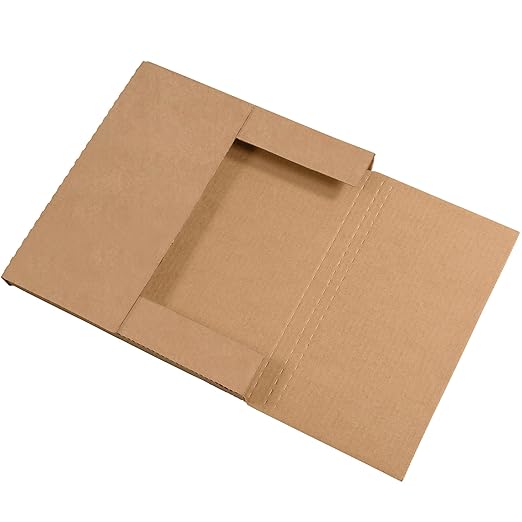 Tape Logic TLM12113BFK Easy-Fold Mailers, 12" x 11 1/2" x 3", Kraft (Pack of 50)