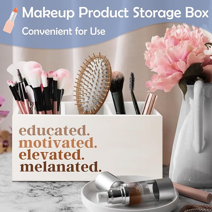 SNNDER Black Girl Women Gifts Pen Holder for Desk, African American Gifts, Black Girl Magic Wooden Pen Pencil Holder Organizer for Home Office Desk Accessories