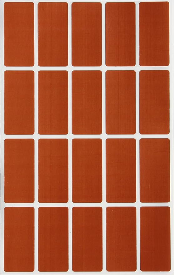 Small Rectangular Label Stickers 1.57 inch x 0.75 inch - 2160 Pack, Brown Color-Coding Labels (40mm x 19mm)