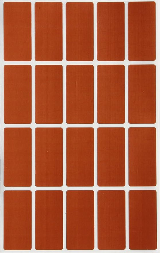 Small Rectangular Label Stickers 1.57 inch x 0.75 inch - 2160 Pack, Brown Color-Coding Labels (40mm x 19mm)