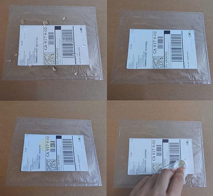 RyhamPaper Packing List Envelopes, Clear 7.5" x 5.5" Self Adhesive Shipping Labels Envelope Pouches (200 PCS)