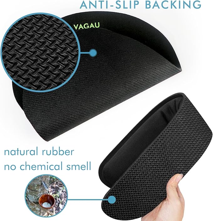 VAGAU Premium Keyboard Wrist Rest and Mouse Pad Wrist Support, Ergonomic Memory Foam Set for Office, Laptop, Mac, Computer and Gaming, Comfortable Typing &Wrist Pain Relief (2 Pack)