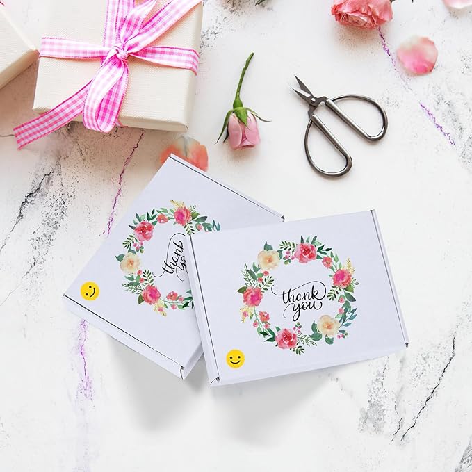 RLAVBL 11x8x2 Shipping Boxes Set of 25, White Corrugated Cardboard Box for Packing, Mailing, Business