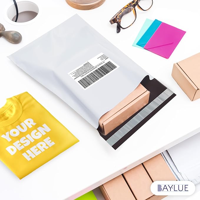 White Poly Mailers 9x12 Inch | Strong Adhesive Self-Seal mailer Bags | Tamper, Tear, Water Resistant Shipping Envelopes | Thick Strong Material Polymailer Bags Clothing Bag | 1000 Pack Bulk