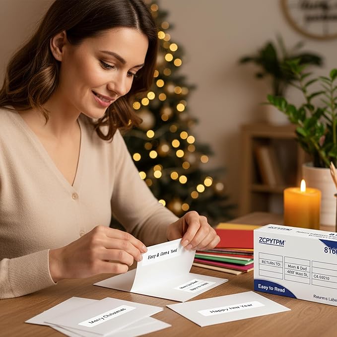 Printable Address Labels, 2/3" x 1-3/4" Personalized Return Address Label Stickers for Printer, 600 Total, Custom Mailing Labels for Envelopes, Packages, Shipping, Home or Office Use