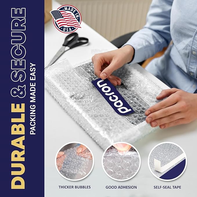 Clear bubble out Bags 9x12 Inch Bubble pouches 250/Qty, Self-Sealing clear bubble mailer Bubble bags for Shipping, Packing, Storage, Moving, Bubble Cushioning Wrap Bags for all Fragile China