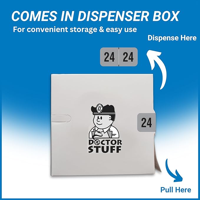 2024 Year Stickers, Doctor Stuff 2024 Chart Stickers, Gray/Black Color Coded, Traco Style, USA Made Year Labels for End Tab File Folders, 500/Roll, 1 Roll, 3/4" x 1-1/2"