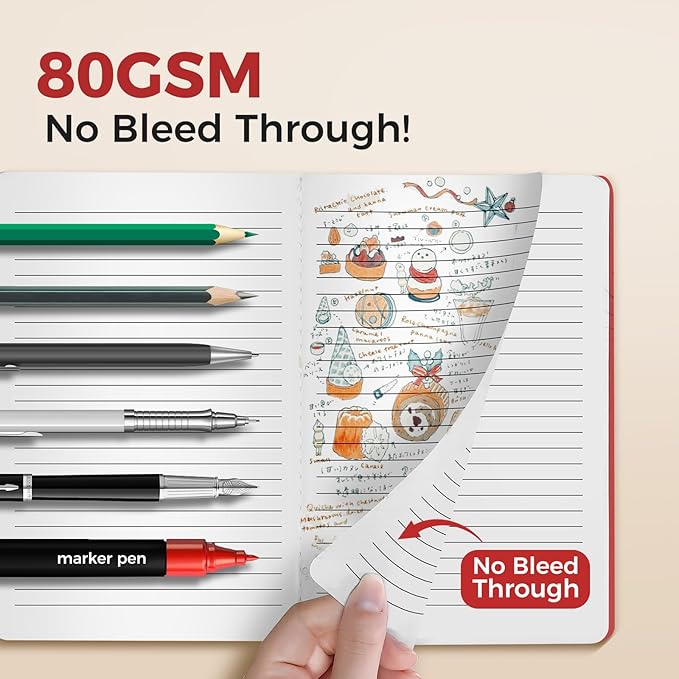 12 PCS Colorful Notebook Journals Bulk, Lined Paper, College Ruled, 60 Pages, 5.5"x8.3", A5 Size, Travel Journal Set for Travelers, Students and Office, Writing Diary Subject Notebooks Planner