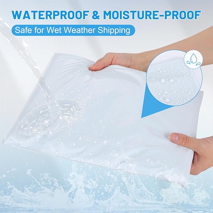 200 Pcs Poly Mailers Shipping Bags 12x15.5 Inch Packaging Clothes Polymailers Envelopes Mailing Package Self Seal Shipping Envelopes Waterproof Poly Bags Small Business Supplies Package White